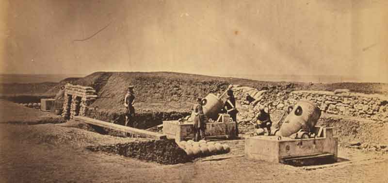 Mortar batteries in front of Picquet house Light Division